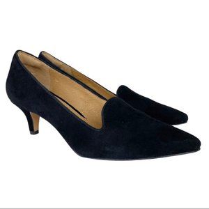 Clarks Black Suede Kitten Heels